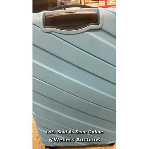 1034 - AMERICAN TOURISTER JETDRIVER LARGE 4 WHEEL SPINNER CASE / SIGNS OF USE / COMBINATION LOCKED  / P9