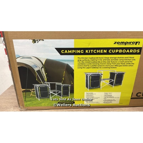 1035 - ZEMPIRE CAMPING KITCHEN CUPBOARDS / NEW / OPEN BOX