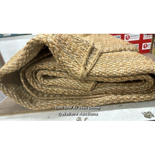 1044 - BEACHCREST HOME COMAE HAND BRAIDED NATURAL RUG / RUG SIZE: RECTANGLE 250 X 300CM / RRP:  429.99 / A3... 