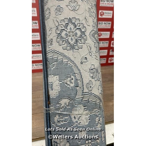 1055 - THREE POSTS ERNEST HAND-KNOTTED BLUE/IVORY INDOOR RUG / RUG SIZE: RECTANGLE 200 X 290CM / RRP:  159.... 