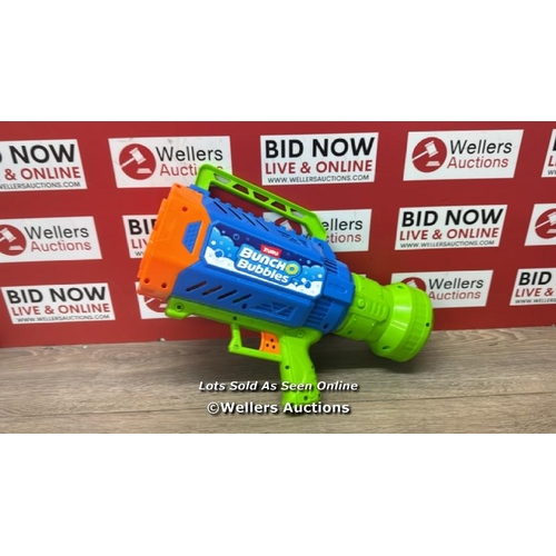 1123 - ZURU BUNCH O BUBBLES MOTORISED MEGA BUBBLE BLASTER / POWERS UP / MINIMAL SIGNS OF USE