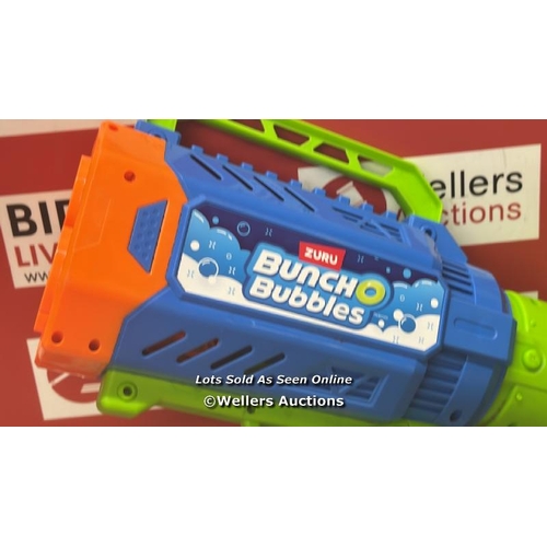 1123 - ZURU BUNCH O BUBBLES MOTORISED MEGA BUBBLE BLASTER / POWERS UP / MINIMAL SIGNS OF USE