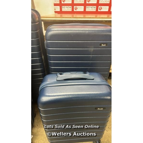 1177 - ROCK NOVO NAVY 4PC. LUGGAGE SET / SIGNS OF USE / P9