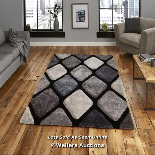 1059 - UNION RUSTIC NOBLE HOUSE AREA RUG HAND TUFTED RECTANGLE BLACK / RUG SIZE: RECTANGLE 150 X 230CM / RR... 