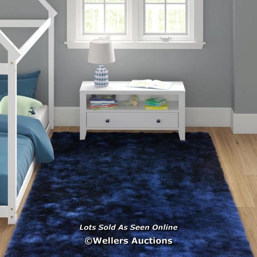 1061 - ETTA AVENUE BOSWELL SILKY SHAGGY NAVY AREA RUG / RUG SIZE: RECTANGLE 160 X 230CM / RRP:  229.99 / W2