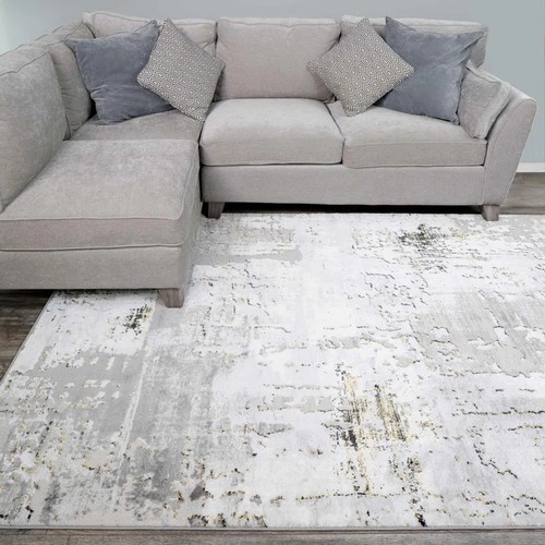 1048 - WILLISTON FORGE GREY/GOLD RUG / RUG SIZE: RECTANGLE 190 X 280CM / RRP:  119.99 / W2