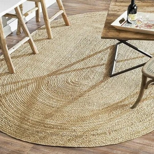 1062 - BEACHCREST HOME BUSCHER HANDWOVEN BEIGE RUG / RUG SIZE: OVAL 60 X 120CM / RRP:  34.99 / A33