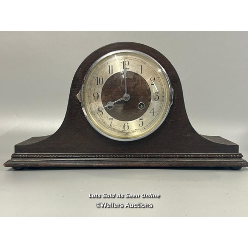 106 - Vintage mantle clock, without key, 23 x 43 x 13cm / AN17