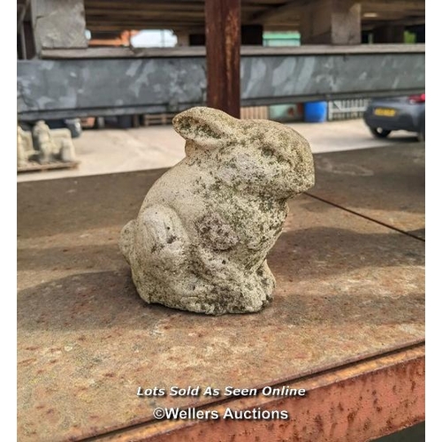 25 - a0125 Reconstituted stone baby rabbit, H: 12cm