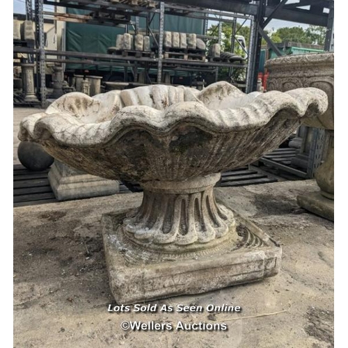 40 - w0065 Reconstituted stone grand shell, H: 60cm x W: 97cm