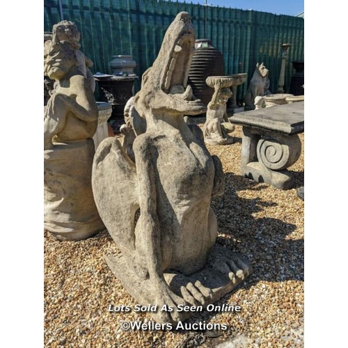 57 - a0120 Reconstituted stone gargoyle, H:100cm