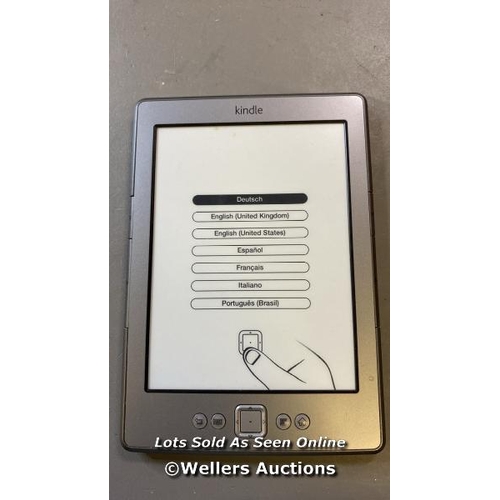 8616 - X1 AMAZON KINDLE - 5TH GENERATION MODEL D01100 - FACTORY SETTINGS RESTORED