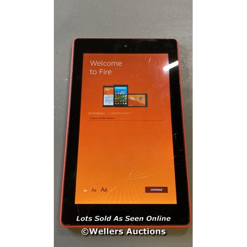 8617 - X1 AMAZON FIRE - 7TH GENERATION (2017), MODEL SR043KL - FACTORY SETTINGS RESTORED