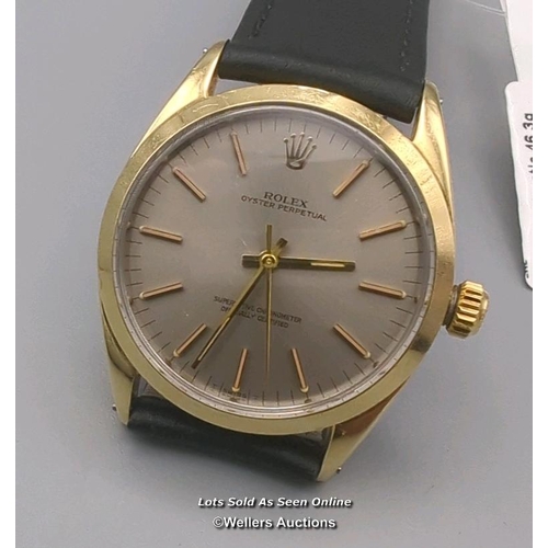 ROLEX OYSTER PERPETUAL, CASE DIAMETER 33MM, MOVEMENT STAMPED