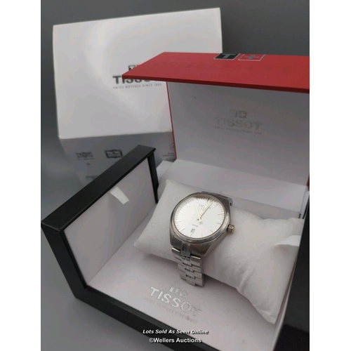 TISSOT T101410A GENTS STAINLESS STEEL BRACELET WATCH CASE DIAMETER 38MM APPEARS TO BE WORKING BUT