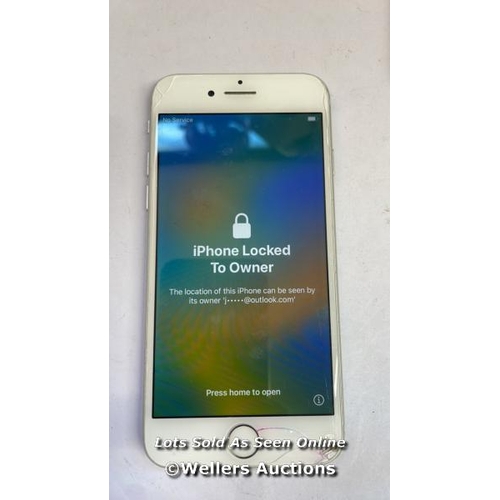 8256 - APPLE IPHONE 8 / SILVER / 64GB / SERIAL. NO. C8PX12KQJC68 / ICLOUD LOCKED