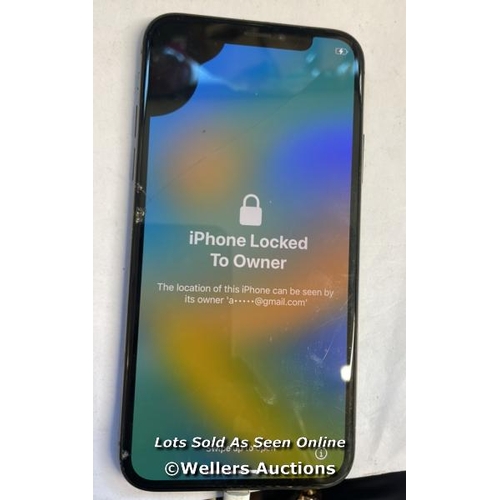 8261 - APPLE IPHONE X / SPACE GREY / 256GB / SERIAL. NO. GHLXF44VJCL8 / ICLOUD LOCKED