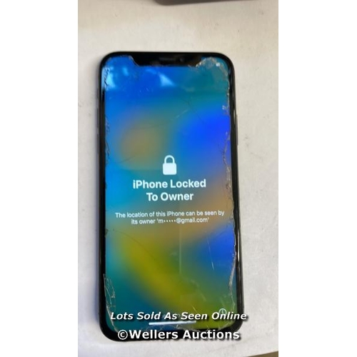 8266 - APPLE IPHONE X / SPACE GREY / 64GB / SERIAL. NO. F2MW46DJJCLH / ICLOUD LOCKED