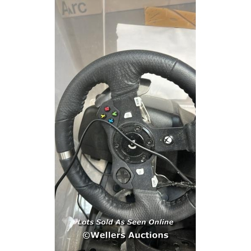 8629 - LOGITECH G920 DRIVING FORCE GAMING STEERING WHEEL / SEE IMAGES FOR CONTENTS