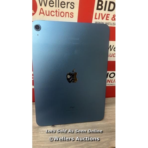 8716 - APPLE IPAD 10TH GEN / 10.9 INCH / WIFI / 64GB / BLUE /MPQ13B/A / POWERS UP / APPEARS NEW OPEN BOX / ... 