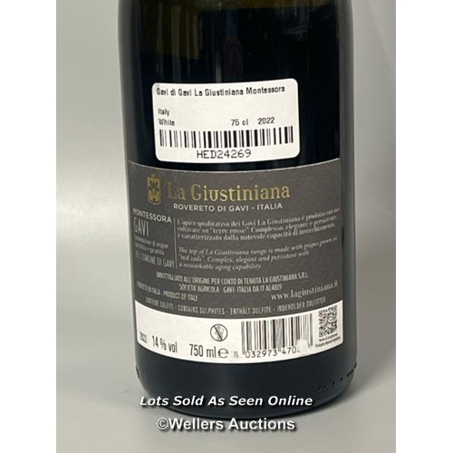 109 - 2022 La Giustiniana Montessora Gavi di Gavi, 75cl, 14% / AN17