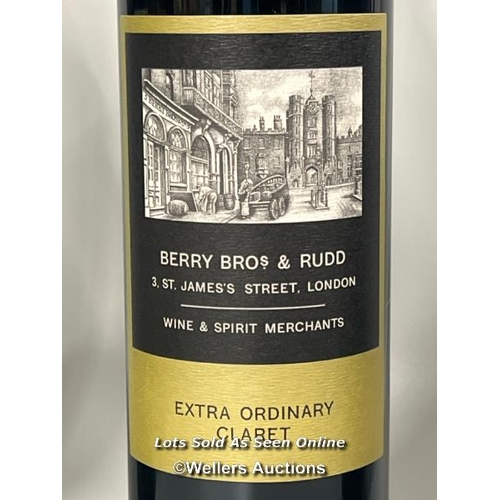 112 - X3 2018 Berry Bros. & Rudd Extra Ordinary Claret, 750ml, 13.5% / AN17