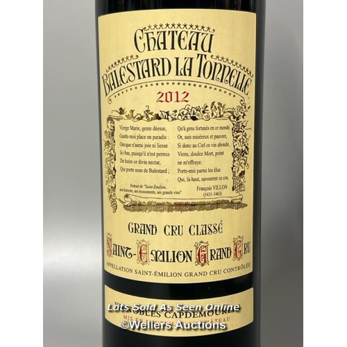 113 - 2012 Chateau Balestard La Tonnelle Saint-Emilion Grand Cru(Grand Cru Classe), 75cl, 14% / AN17