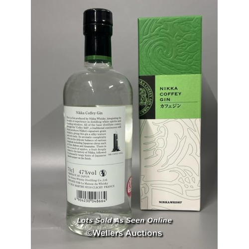 122 - Nikka Coffey Gin, 70cl, 47% / AN18