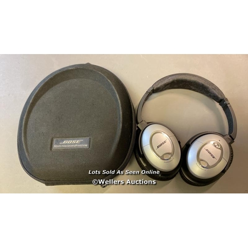 9505 - BOSE QUIET COMFORT 15 MODEL: QC-15 HEADPHONES WITH CORD - FOAM DAMAGED