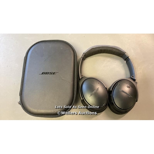 9513 - BOSE QC35 WITH CASE AND CORD HEADPHONES -FOAM DAMAGED