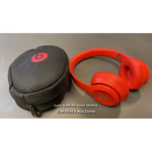 9518 - BEATS SOLO 3 WIRELESS  HEADPHONES RED WITH CASE