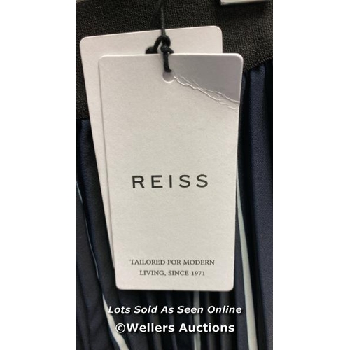 9643 - REISS SKIRT SAIGE - STRIPE PLEAT MIDI  SIZE UK 8 -  BRAND NEW