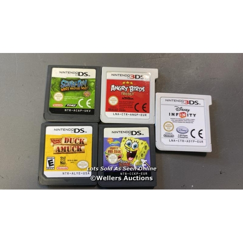 9670 - NINTENDO DS X5 INC. DISNEY INFINITY 3DS,  ANGRY BIRDS, SCOOB-DOO, SPONGE BOB AND DUCK AMUCK