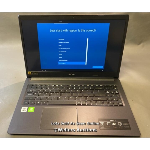 9691 - LAPTOP: ACER 1TB CORE 15-1035G1 @ 1GHZ 8GB RAM WIN 10