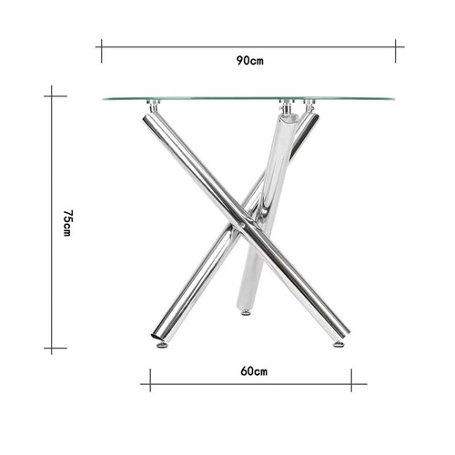 8010 - RRP: 127.99 - WADE LOGAN RYANS 90 CM PEDESTAL DINING TABLE **PLEASE NOTE: THIS LOT WILL BE AVAILABLE... 