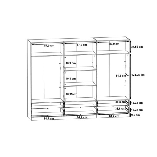 8012 - RRP: 529.99 - ZIPCODE DESIGN BEARFIELD 6 DOOR WARDROBE ** PLEASE NOTE: THIS LOT WILL BE AVAILABLE FO... 