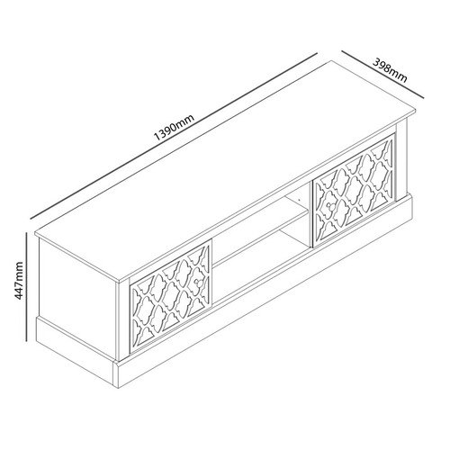 8014 - RRP: 133.99 - MARLOW HOME CO. SUFLY TV STAND FOR TVS UP TO 65