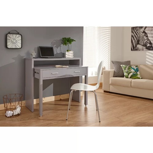 8016 - RRP: 92.99 - ZIPCODE DESIGN BUCKHURST DESK / COLOUR: GREY ** PLEASE NOTE: THIS LOT WILL BE AVAILABLE... 