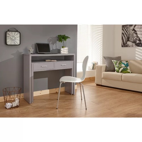 8016 - RRP: 92.99 - ZIPCODE DESIGN BUCKHURST DESK / COLOUR: GREY ** PLEASE NOTE: THIS LOT WILL BE AVAILABLE... 