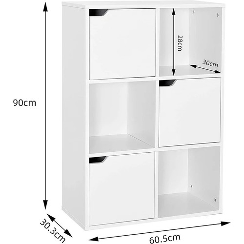 8028 - RRP: 53.99 - HASHTAG HOME MENDELSON BOOKCASE / COLOUR: WHITE ** PLEASE NOTE: THIS LOT WILL BE AVAILA... 