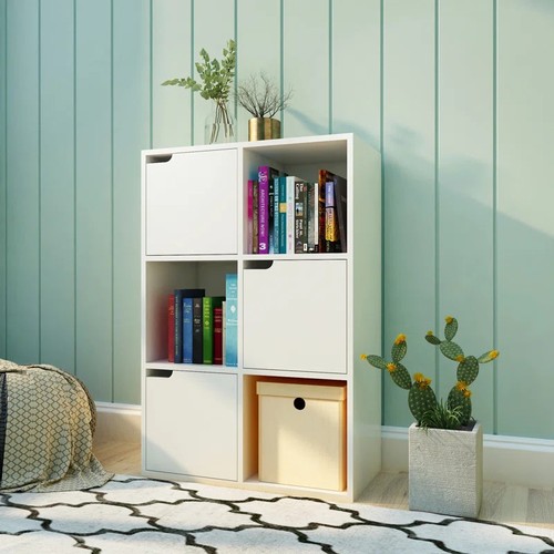 8028 - RRP: 53.99 - HASHTAG HOME MENDELSON BOOKCASE / COLOUR: WHITE ** PLEASE NOTE: THIS LOT WILL BE AVAILA... 