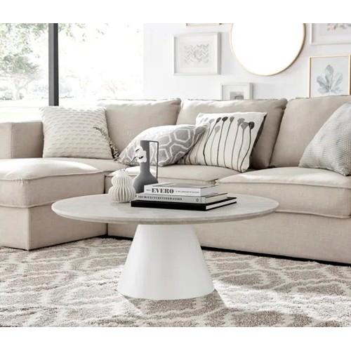 8031 - RRP: 125.99 - PEDESTAL COFFEE TABLE ** PLEASE NOTE: THIS LOT WILL BE AVAILABLE FOR COLLECTION IN GUI... 