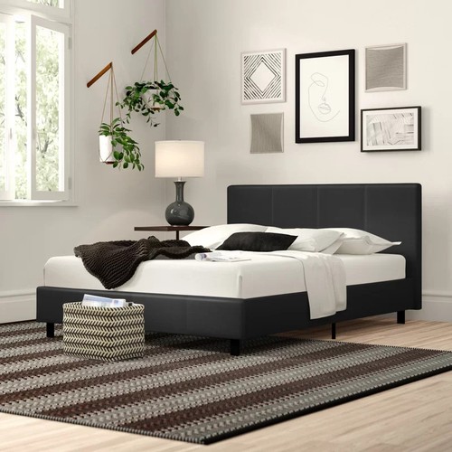 8035 - RRP: 143.99 - ZIPCODE DESIGN MORGANA UPHOLSTERED BED FRAME / SIZE: KINGSIZE (5'), COLOUR: GREY **PLE... 