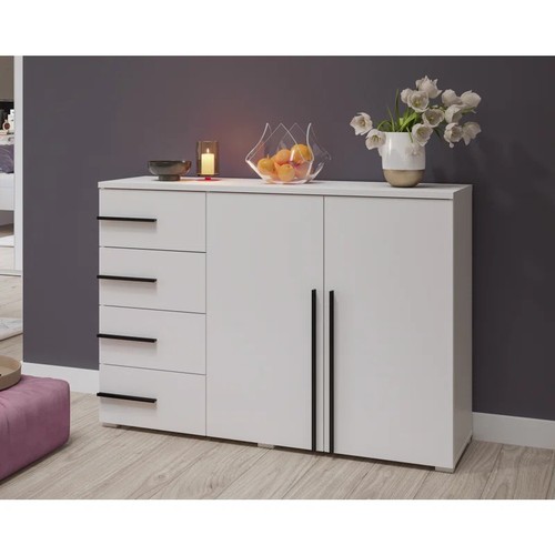 8061 - RRP: 249.99 - 17 STORIES MATHYUS 4 - DRAWER CHEST OF DRAWERS / COLOUR: WHITE ** PLEASE NOTE: THIS LO... 