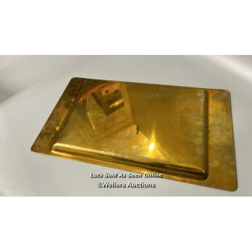 154 - A rectangular brass tray, 41 x 24cm / AN25