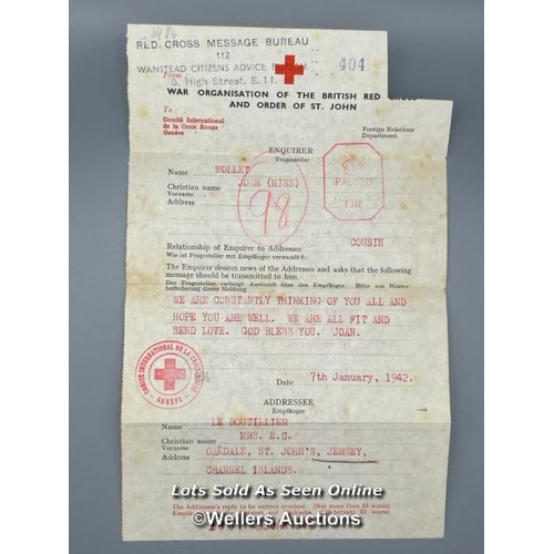 61 - A letter and envelope by the War Organisation of the British Red Cross and Order of St. John from Mi... 