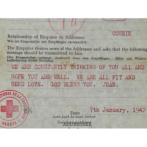 61 - A letter and envelope by the War Organisation of the British Red Cross and Order of St. John from Mi... 