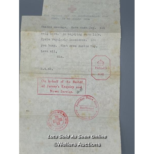 61 - A letter and envelope by the War Organisation of the British Red Cross and Order of St. John from Mi... 