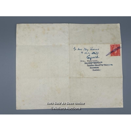 62 - A South African Red Cross Society letter regarding the repatriation of Flying officer Michael Booker... 