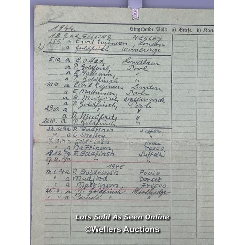 70 - An original German record relating to Flight Lieutenant Leslie James Edward Goldfinch (led a team to... 